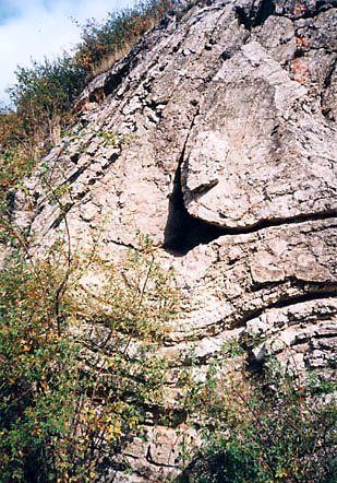 Fragment osiowej czci fadu odsonitego w zachodniej cianie filaru