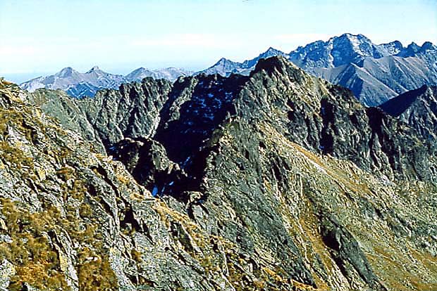 Tatrzaski PN - granitowe ciany w rejonie Zawratu