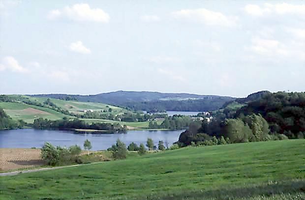 Kaszubski PK - panorama z punktu widokowego na Zotej Grze