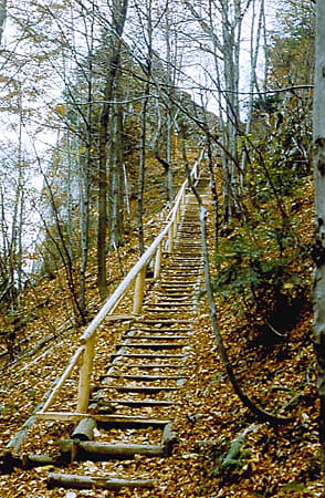 Schody do ruin zamku ksinej Kingi