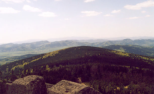 Widok z Wielkiej Sowy na agodny grzbiet Gr Sowich