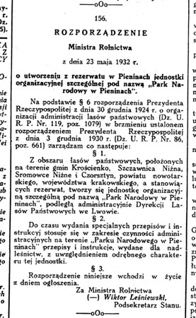 Fotokopia rozporzdzenia o utworzeniu PPN z 1932 r.