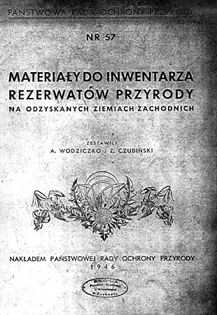 "Materiay do inwentarza rezerwatw przyrody" ziem zachodnich
