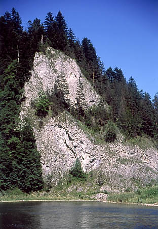 Pogmatwana struktura ska widoczna w Przeomie Pieniskim